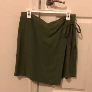 Green Wrap Skirt